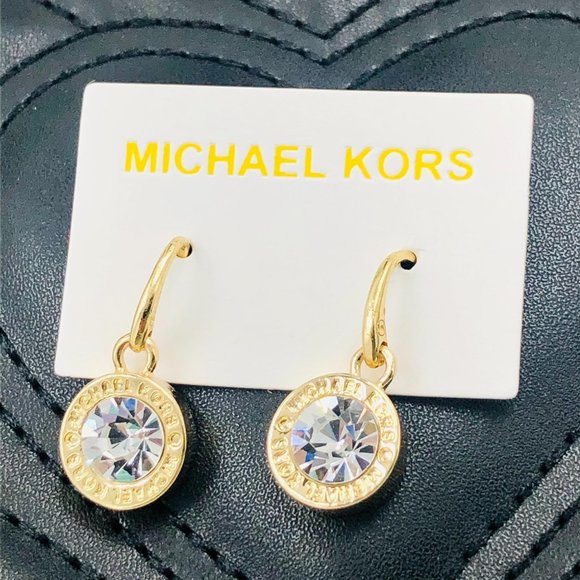 MICHAEL KORS Brilliance Dangle Drop Earrings Gold - Picture 12 of 15